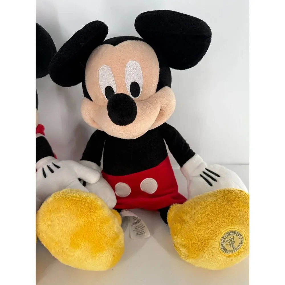 Disney Mickey Minnie Mouse Plush Set 2 Stuffed Toys Disney Store - Picture 3 of 11